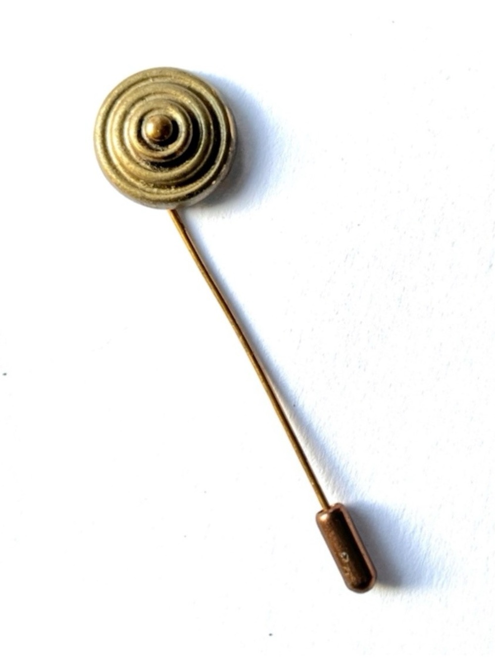 Vintage Stick Pin Round Raised 3D Round Pyramid Concentric Nipple Circles